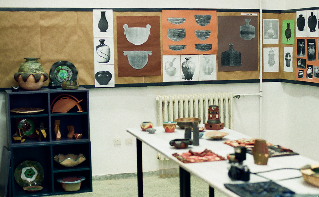 Ceramics and pottery works displayed in a FADA studio